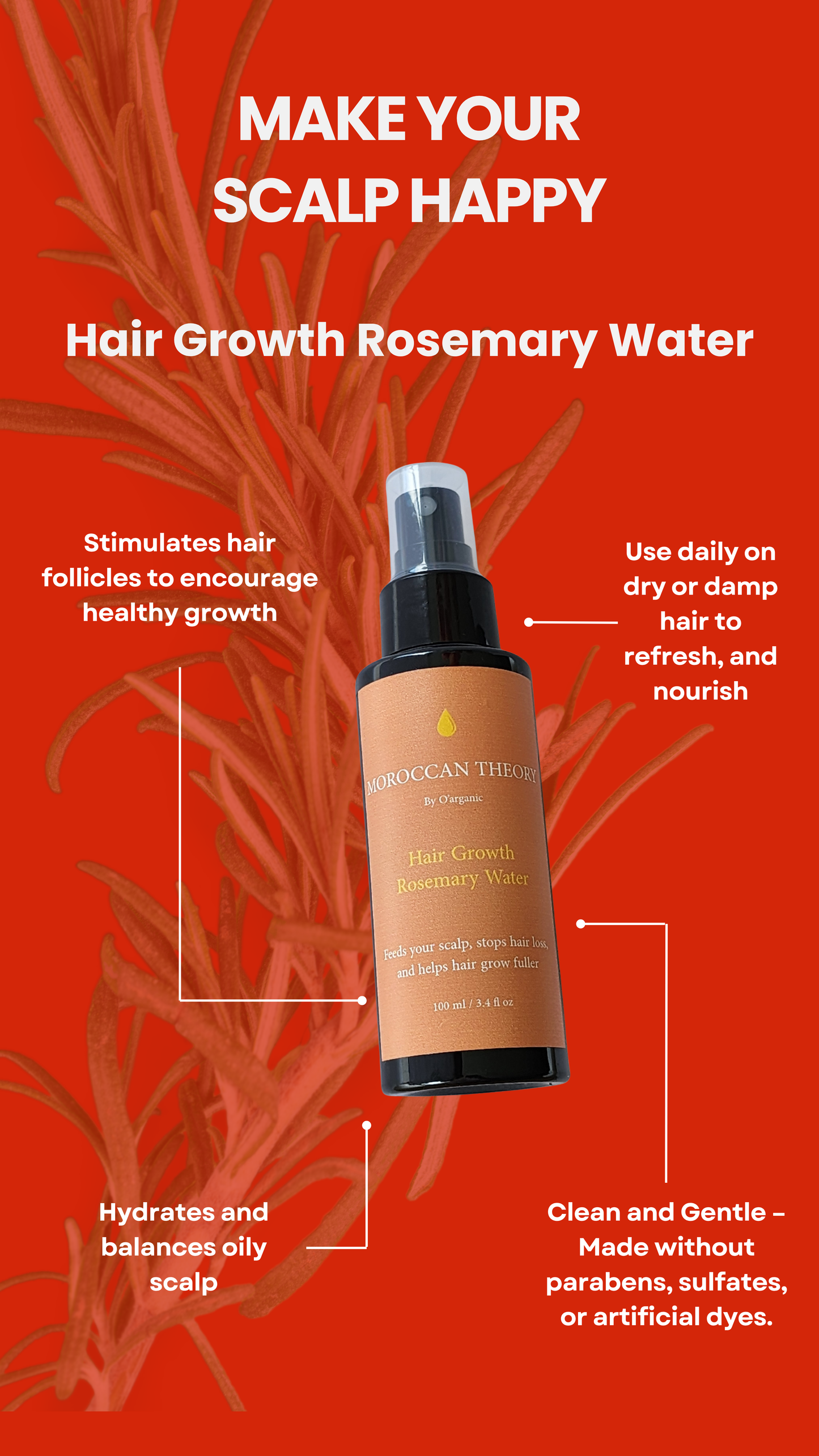 Hair Growth Rosemary Water