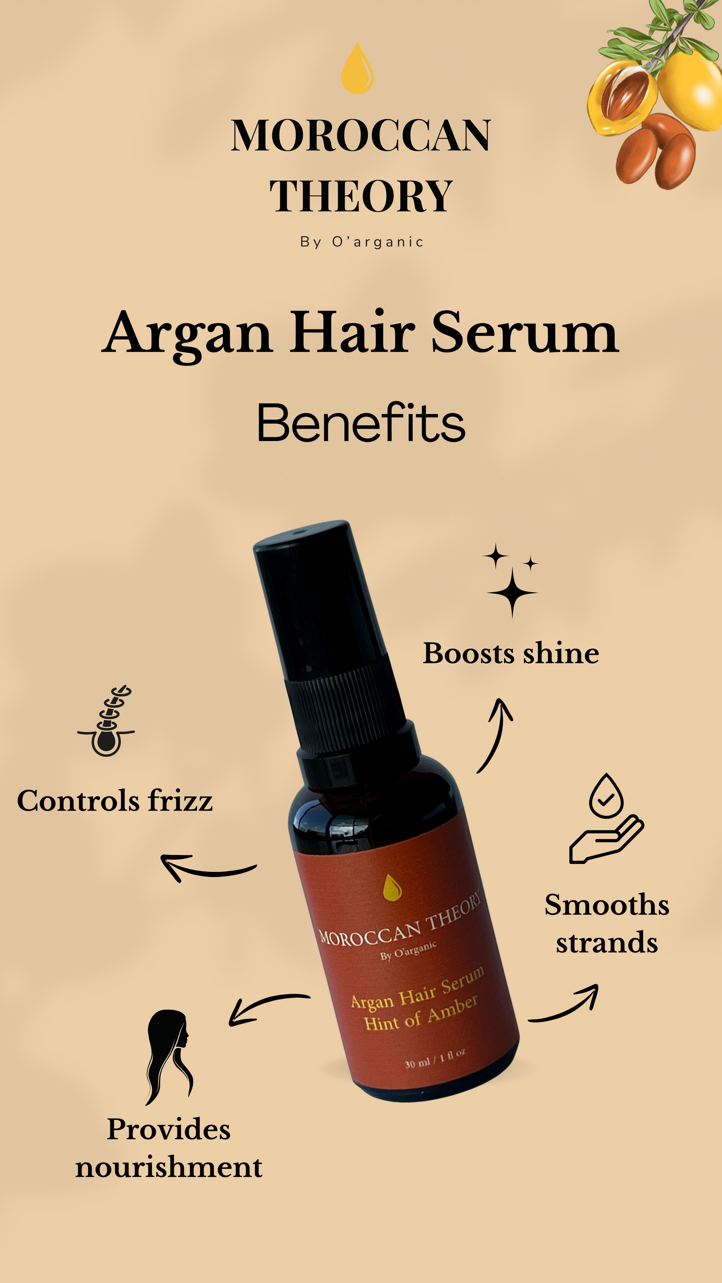 Argan Hair Serum with a Hint of Amber