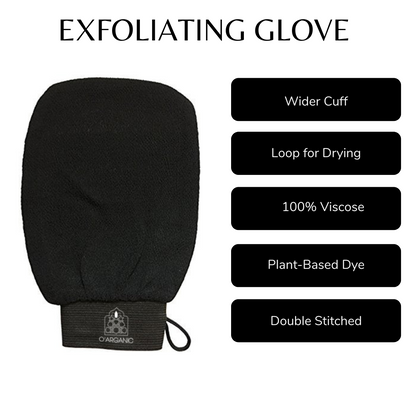 Moroccan Hammam Duo: Black Soap with Argan & Eucalyptus + Exfoliating Glove